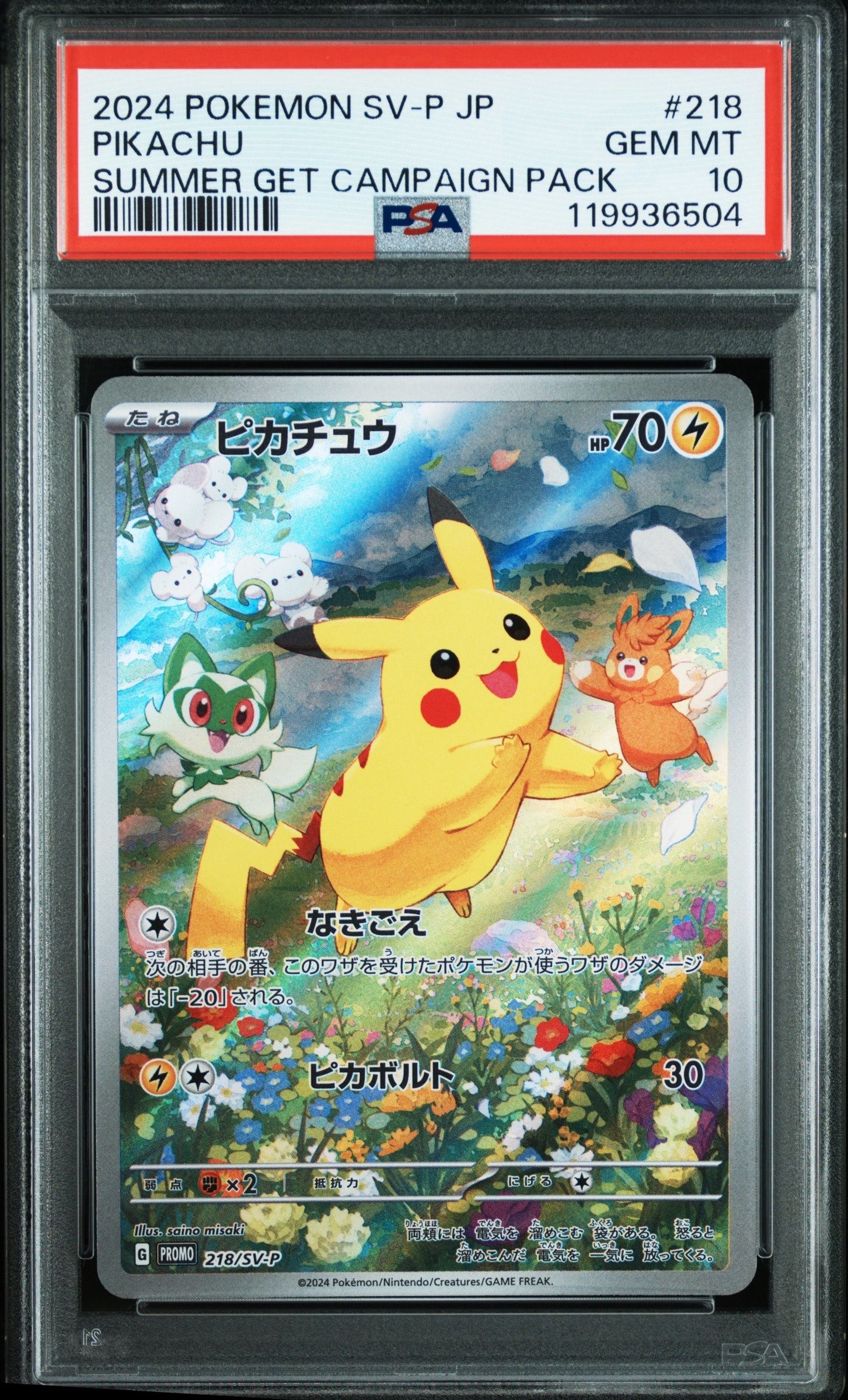 ピカチュウ P [SV-P 218](プロモカードパック「ポケカの夏がキタ!プロモカードGetキャンペーン!」)