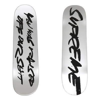 【中古】シュプリーム Supreme 2024年春夏 Futura Skateboard スケートボード デッキ スケボー シルバー【サイズ8.125 x 32】【メンズ】
