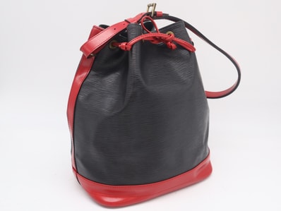 LOUIS VUITTON ルイ・ヴィトン エピ ノエ ノワール カスティリアンレッド M44017 ショルダーバッグ ブラック レッド レザー レディース