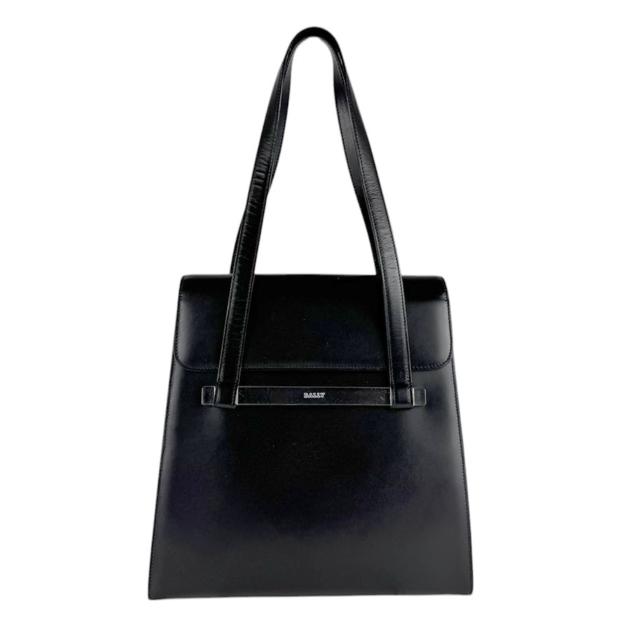 バリー BALLY ハンドバッグ レザー ブラック レディース【中古】 z9400