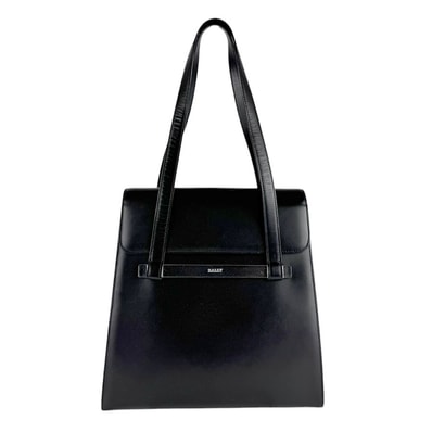 バリー BALLY ハンドバッグ レザー ブラック レディース【中古】 z9400