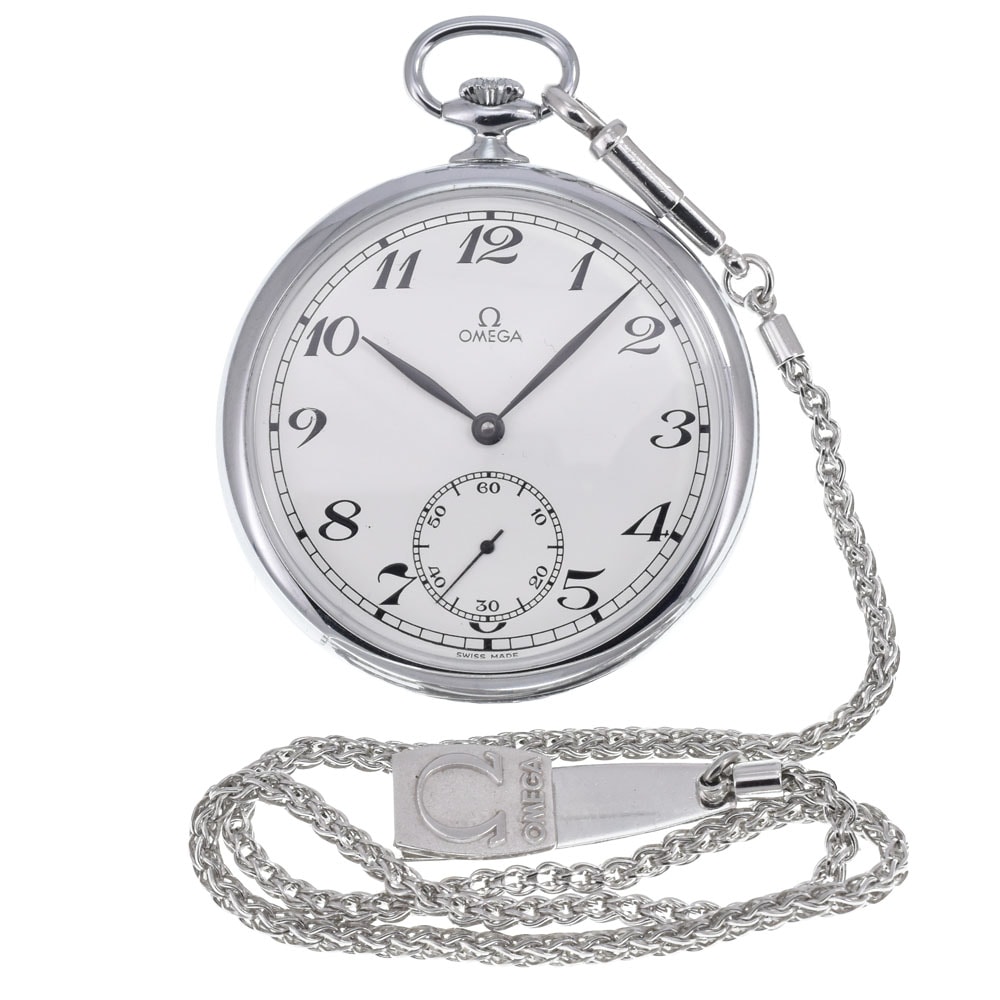 オメガ OMEGA Ref.121.1740 ヴィンテージ スモールセコンド ホワイト 手巻き メンズ 美品 袋付き O#151069