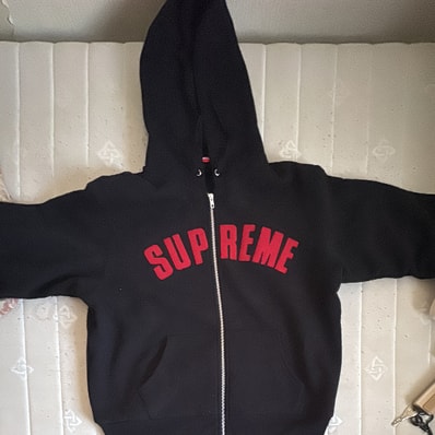 Supreme Arc Thermal Lined Zip Up Hooded Sweatshirt "Black"