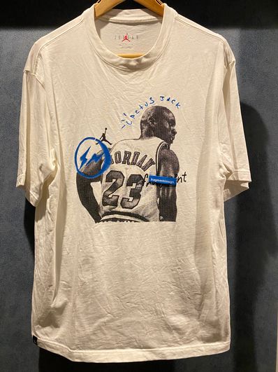 Air Jordan Travis Scott Fragment Tee "White"