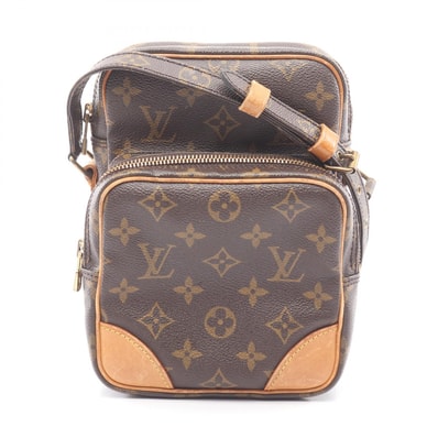 ルイ・ヴィトン LOUIS VUITTON アマゾン ショルダーバッグ バッグ PVCコーティングキャンバス レザー モノグラム レディース ブラウン系 M45236 【中古】