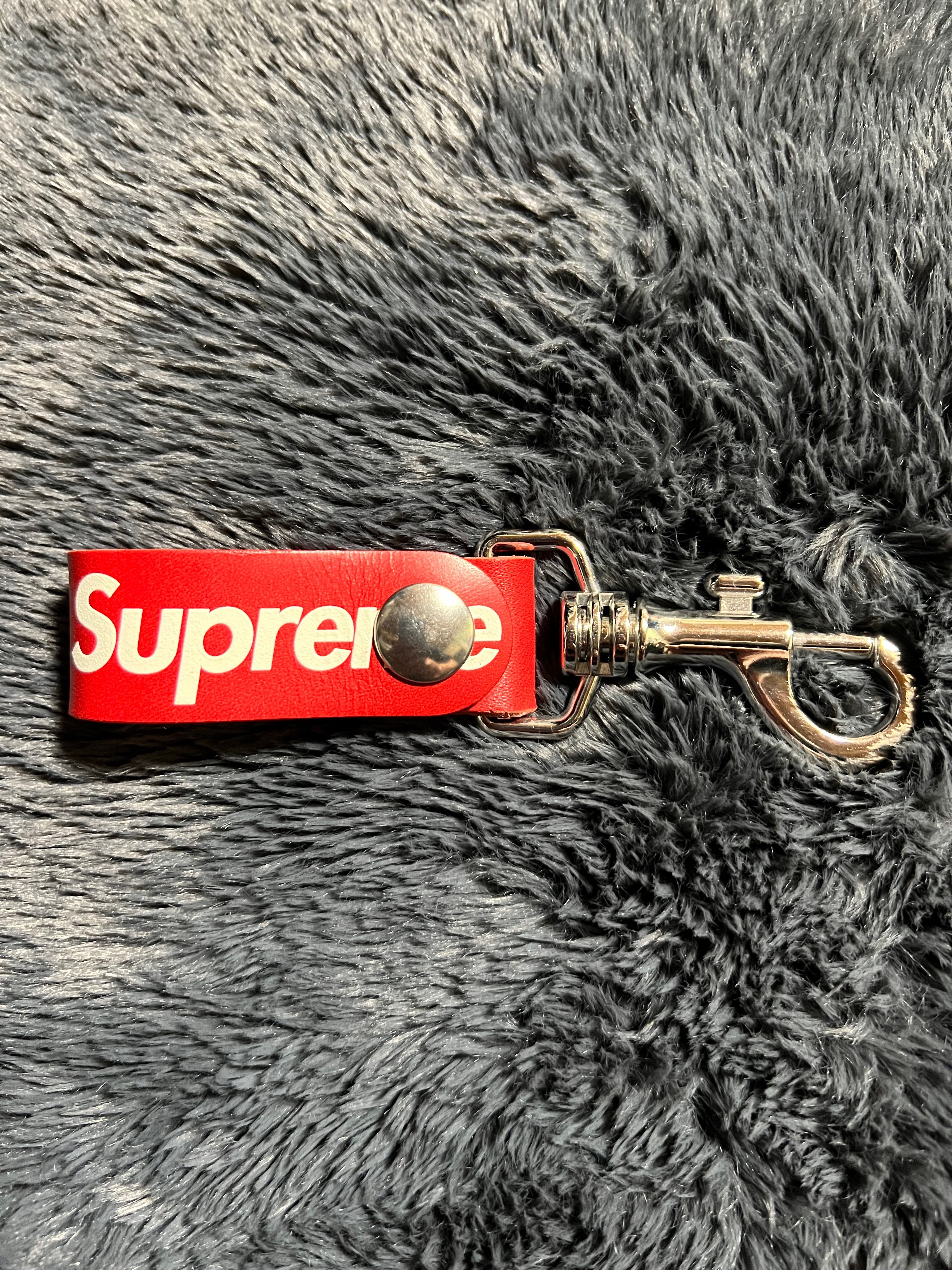 Supreme Leather Key Loop "Red"