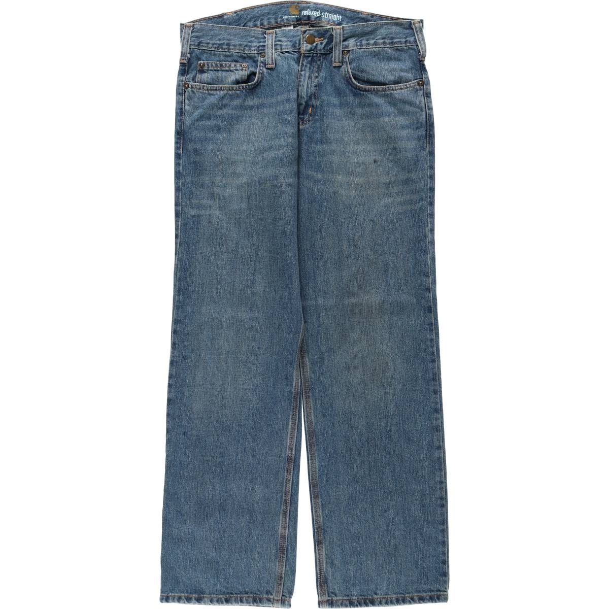古着 カーハート Carhartt Relaxed Straight テーパードデニムパンツ メンズw34相当/eaa654647