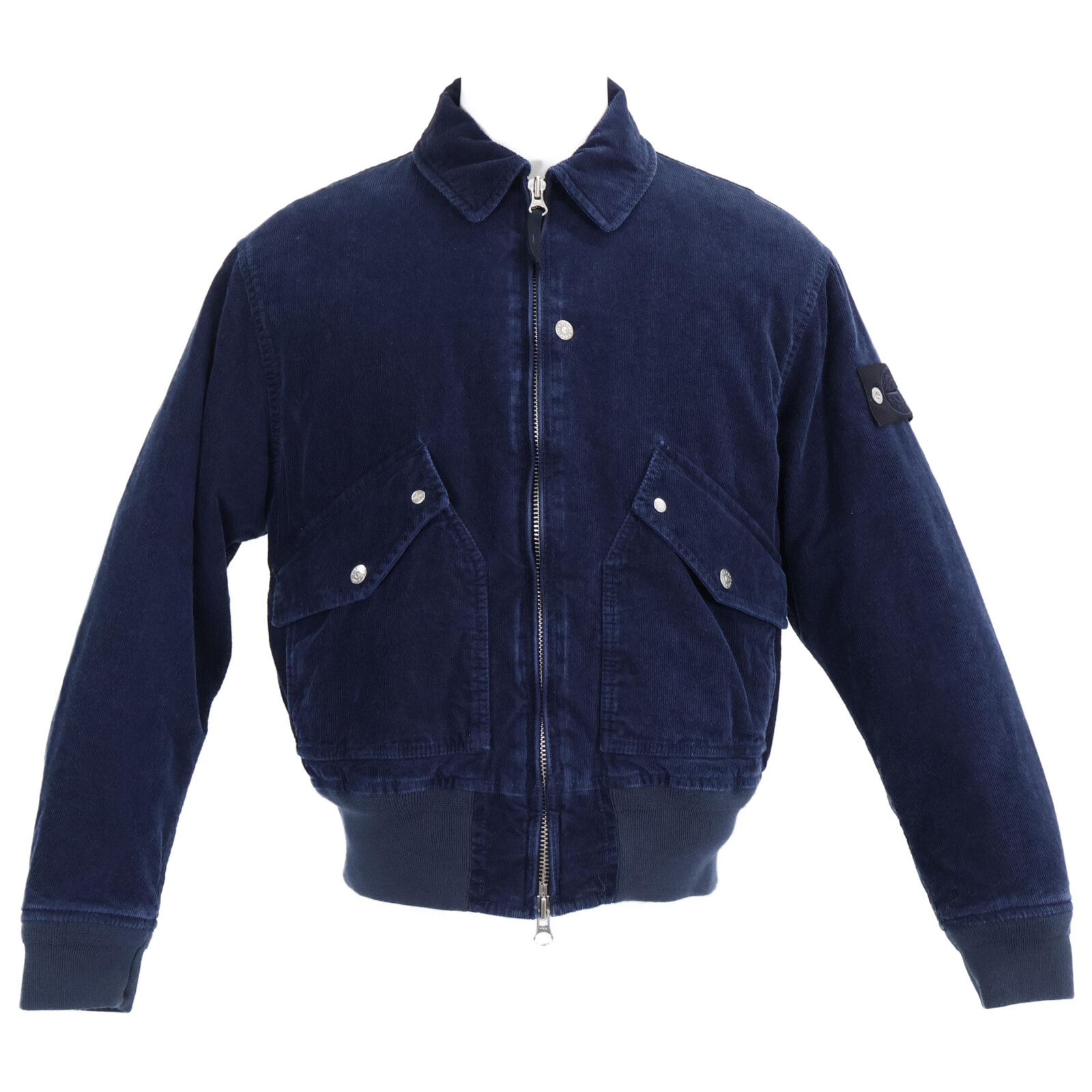 ストーンアイランド 【美品/国内正規/25AW】4100123 INDIGO  MICRO CORDUROY-RINSED ボンバー S