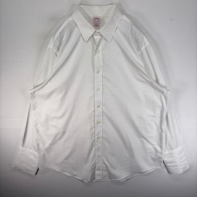 古着 ブルックスブラザーズ Brooks Brothers 長袖シャツ カフス XL ホワイト系 無地 メンズ