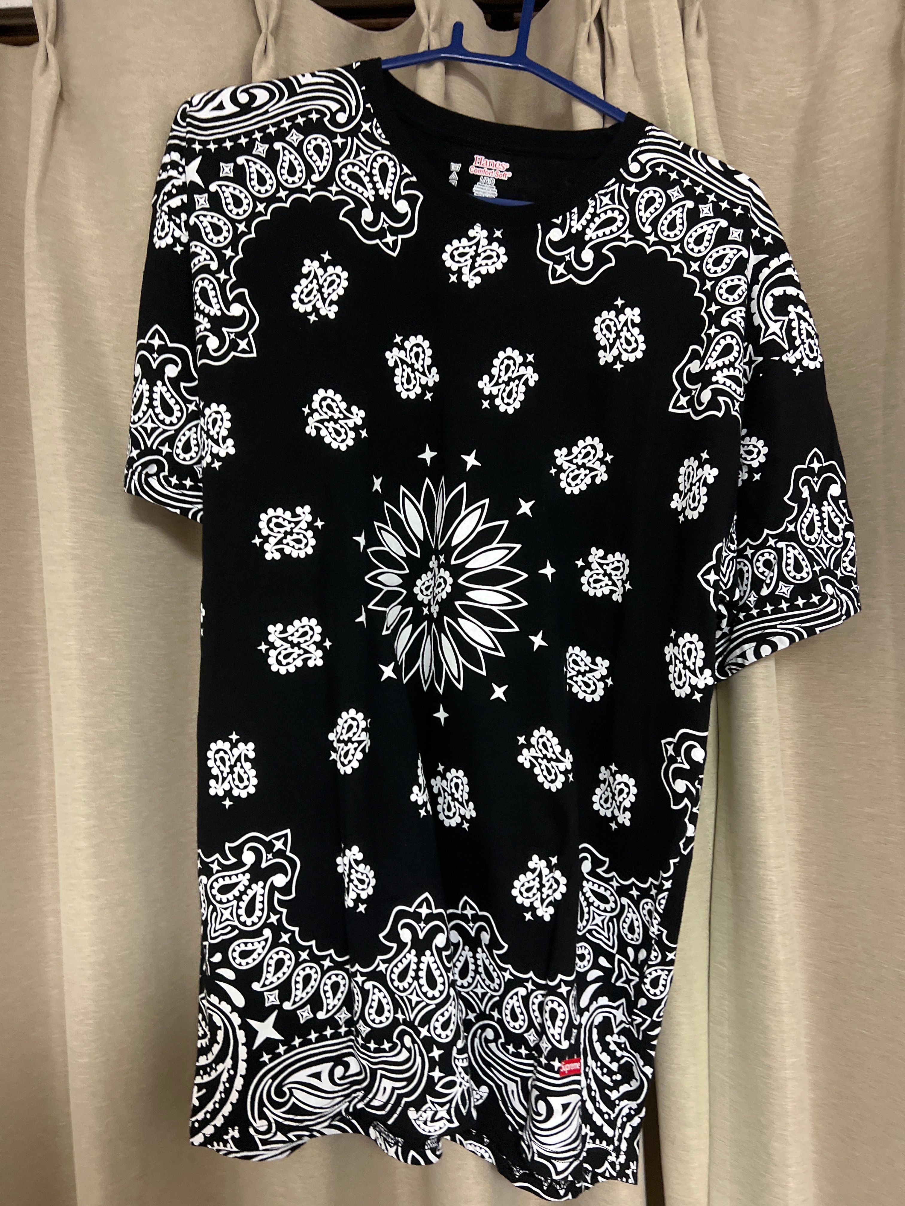 Supreme x Hanes Bandana Tagless Tees (2 Pack) "Black"