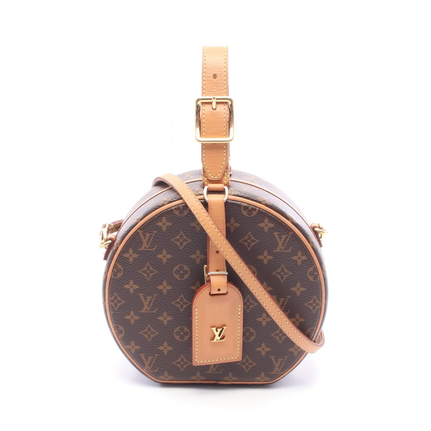 ルイ・ヴィトン LOUIS VUITTON プティット ボワット シャポー 2WAY ハンドバッグ バッグ PVCコーティングキャンバス レザー モノグラム レディース ブラウン系 M43514 【中古】