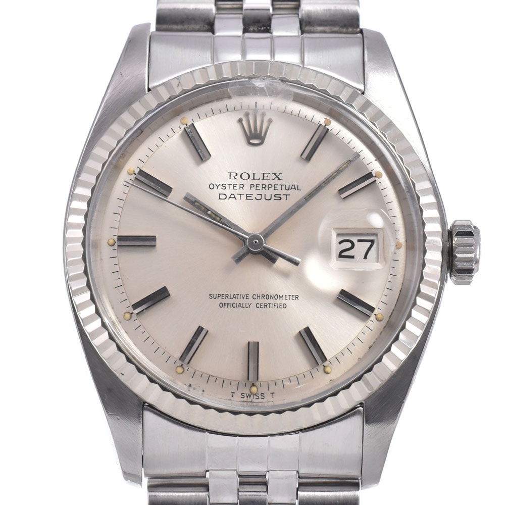 ロレックス ROLEX 1601 ヴィンテージ デイトジャスト Cal.1570 シルバー 自動巻き メンズ 良品 腕時計 Q#145860