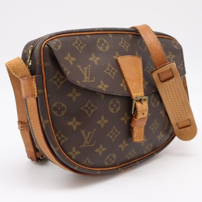 LOUIS VUITTON ルイ・ヴィトン モノグラム ジュヌフィーユ27 M51225 ショルダーバッグ ブラウン ベージュ コーティングキャンバス レザー レディース