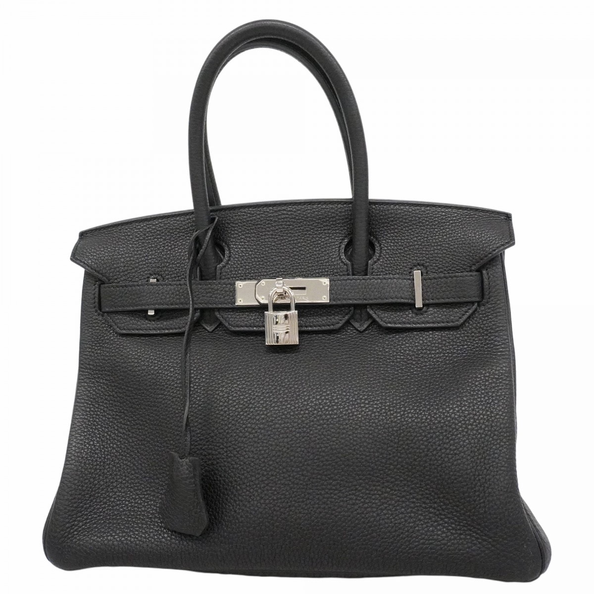 【6de5536】エルメス ハンドバッグ バーキン30 トゴ ブラック シルバー金具 □N刻印【中古】レディース
