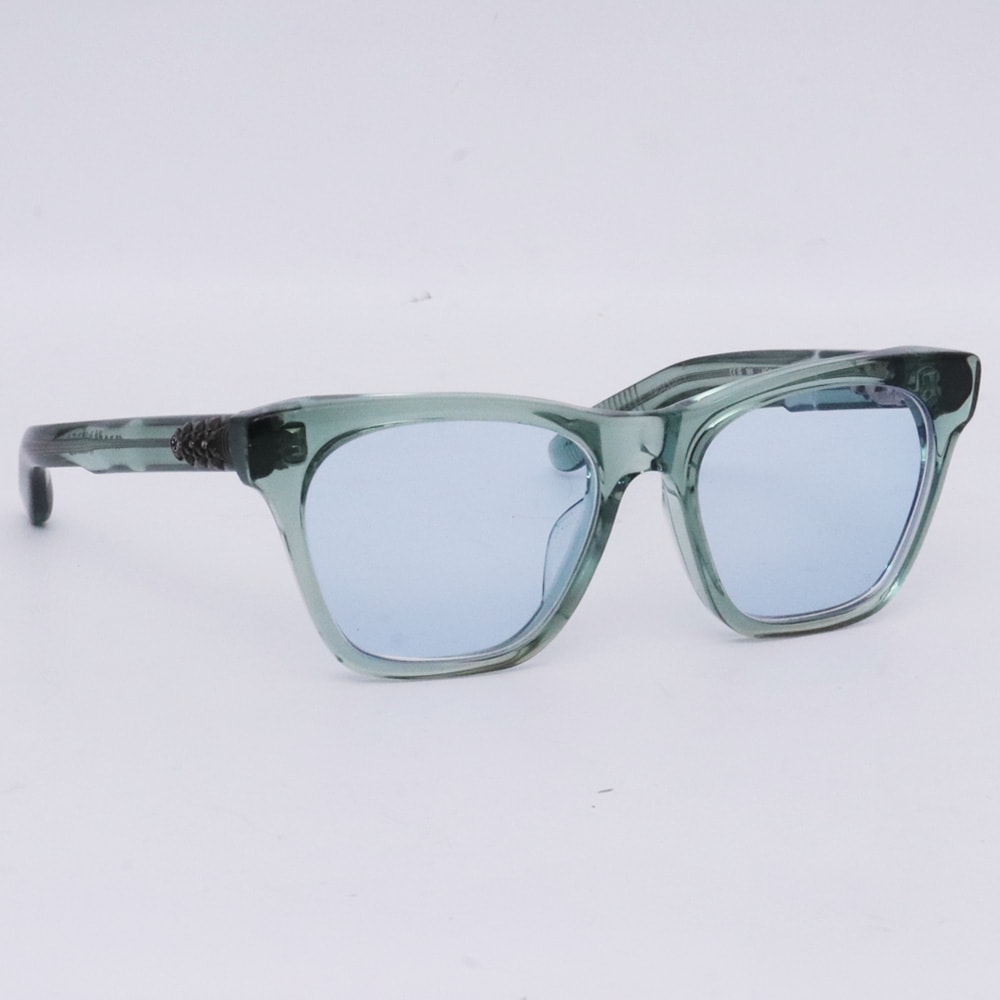 Chrome Hearts 53 19-142 CLITTERATI Star Temple Clear Frame Sunglasses "Blue"