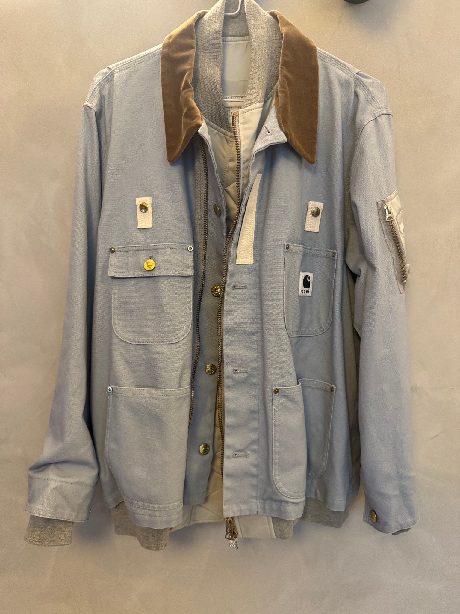 Carhartt WIP x sacai Canvas MA-1 Jacket Michigan "Light Blue"