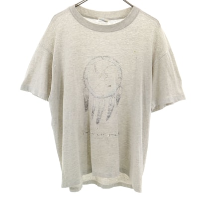 Hanes ヘインズ 90s オールド USA製 ドリームキャッチャー 半袖 Tシャツ L グレー シングルステッチ