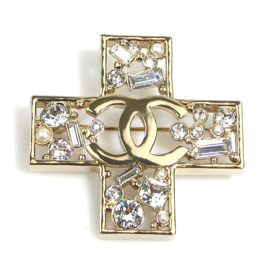 シャネル CHANEL ブローチ メタル ゴールド レディース【中古】 h32664i