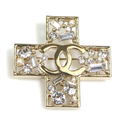 シャネル CHANEL ブローチ メタル ゴールド レディース【中古】 h32664i