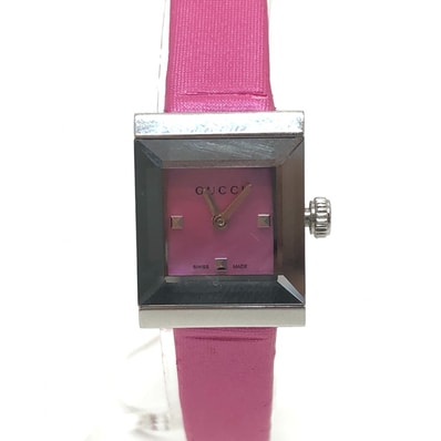 グッチ GUCCI 128.5 ピンクシェル クォーツ 腕時計 時計 ウォッチ 腕時計 SS シルバー