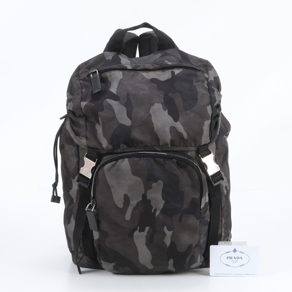 ■美品 プラダ テスート ナイロンカモフラージュ 迷彩 柄 カモフラ