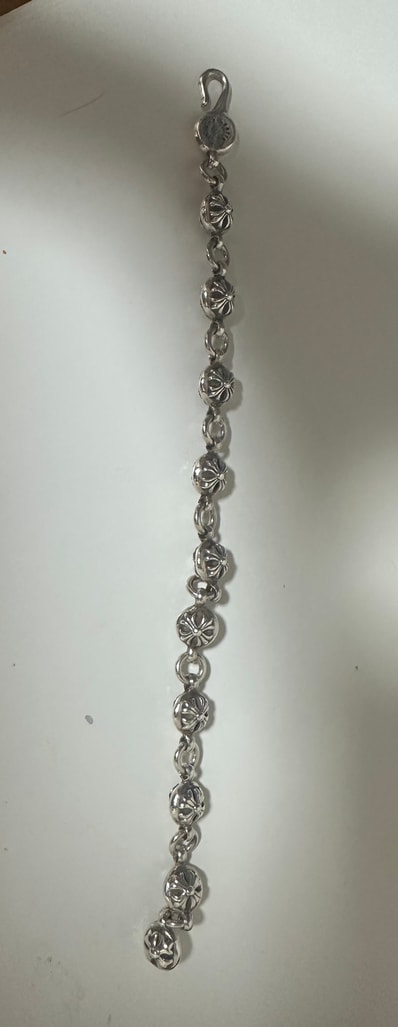 Chrome Hearts #2 Cross Ball Bracelet "Silver"