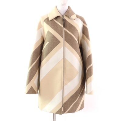 極美品 エルメス
コート ベージュ ブラウン レディース 36 2H0133DI