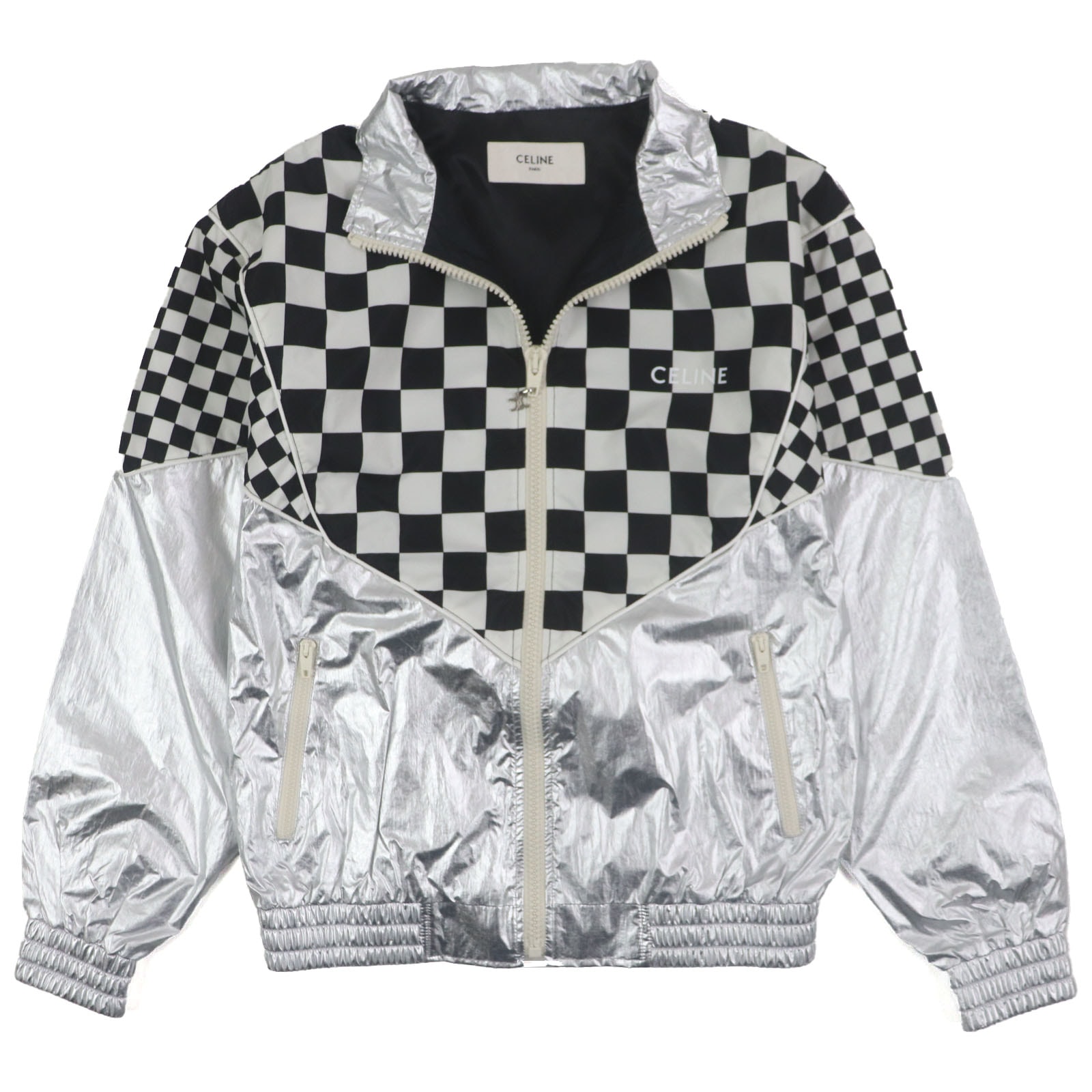 CELINE Loose Blouson Jacket / Nylon "Silver"