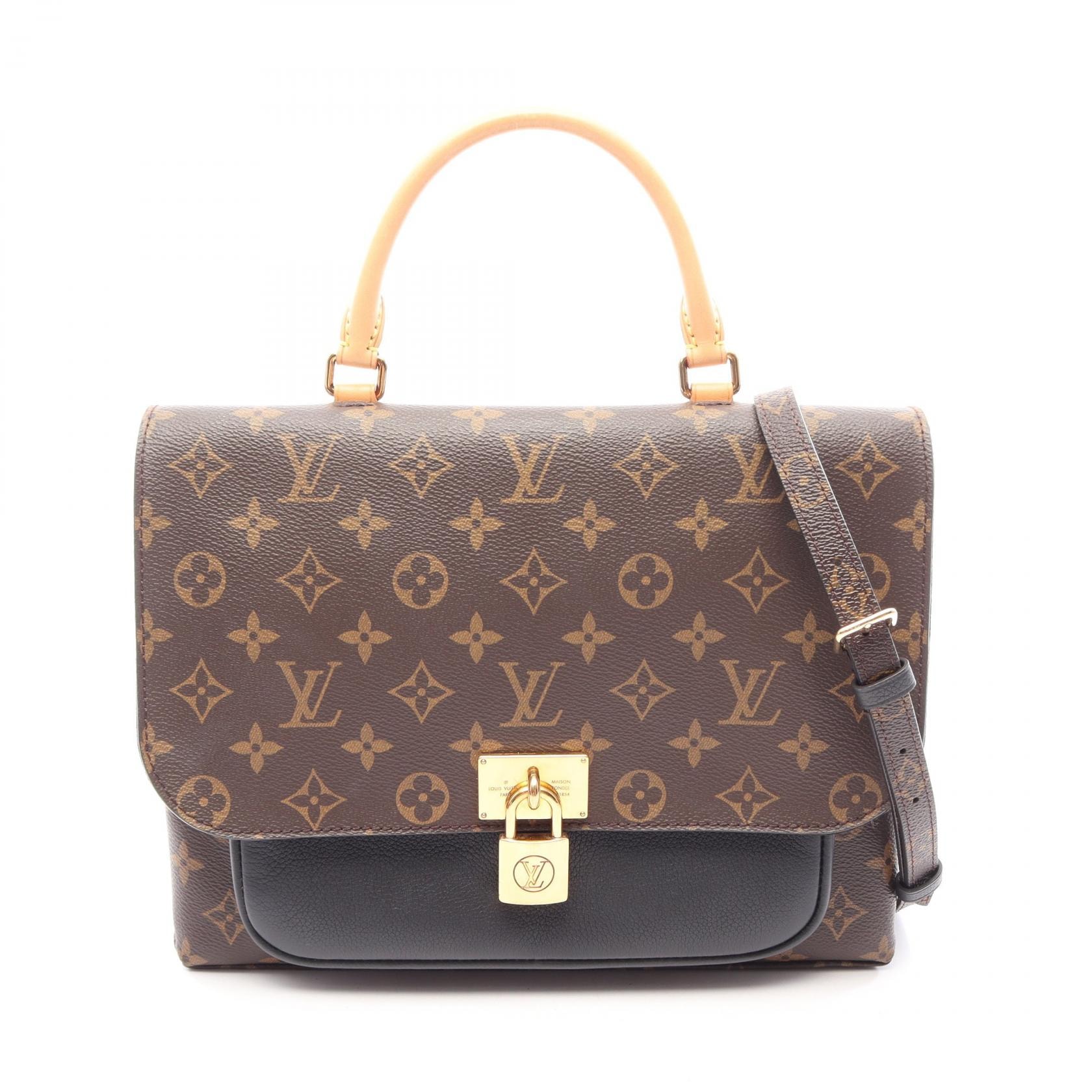 ルイ・ヴィトン LOUIS VUITTON マリニャン モノグラム ノワール 2WAY ハンドバッグ バッグ PVCコーティングキャンバス レザー レディース ブラウン系 / ブラック系 M44259 【中古】