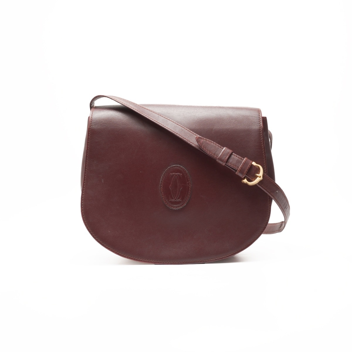 カルティエ CARTIER レザー マストドゥ ショルダーバッグ【中古】