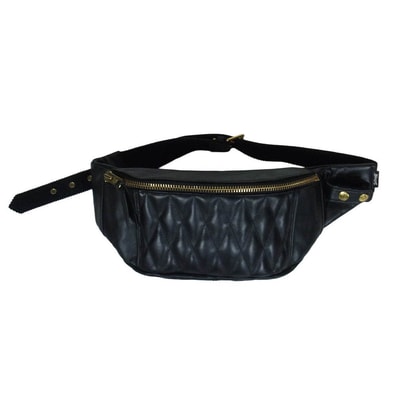 schott ショット PADDED BODY BAG パデッド レザー ボディ バッグ ブラック系【美品】【中古】