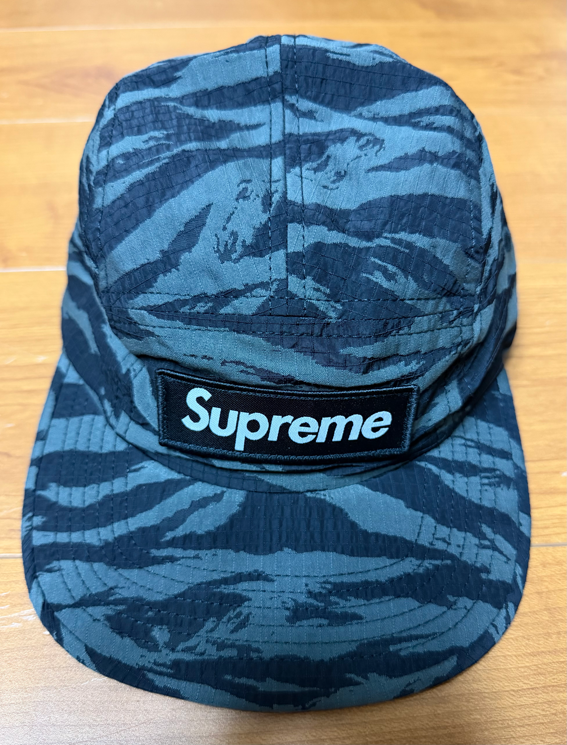 Supreme Tiger Camo Ripstop Camp Cap "Black"