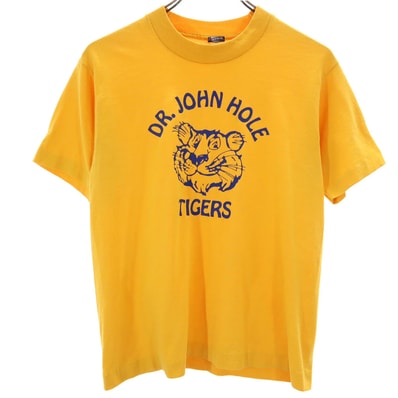 FRUIT OF THE LOOM フルーツオブザルーム 90s USA製 オールド 半袖 シングルステッチ Tシャツ 14-16 イエロー系