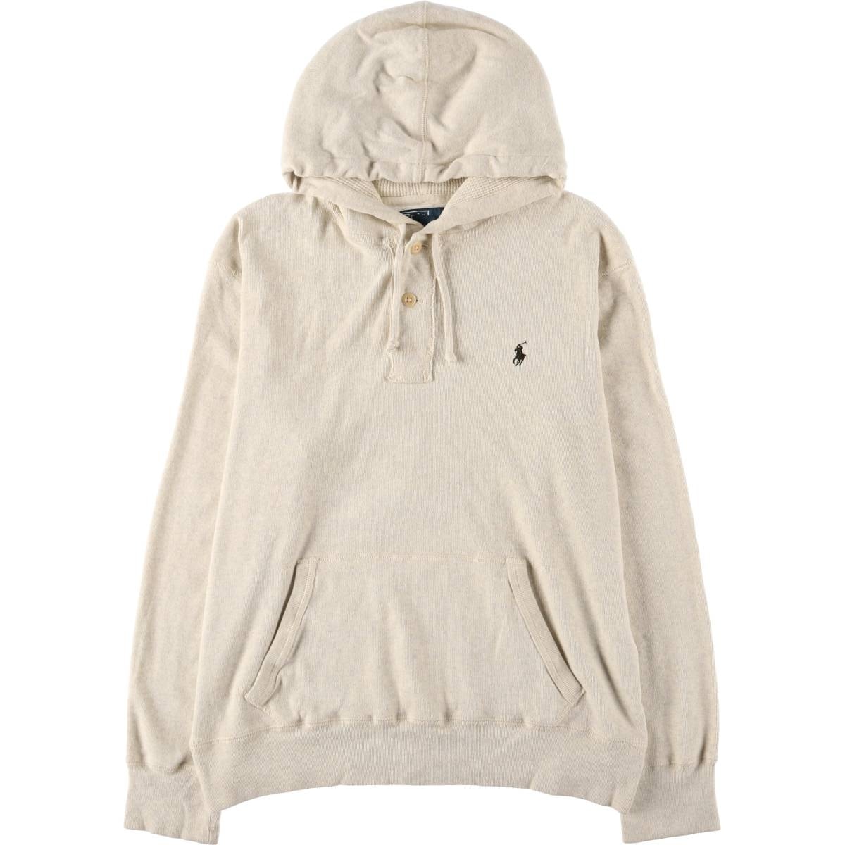 古着 ラルフローレン Ralph Lauren POLO by Ralph Lauren ハーフボタン スウェットプルオーバーパーカー メンズL相当/eaa581879