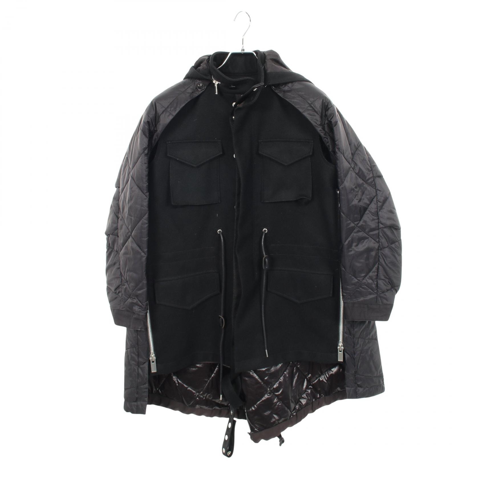 サカイ Sacai 衣料品 アウター ウール ナイロン メンズ ブラック系 23-06868 【中古】