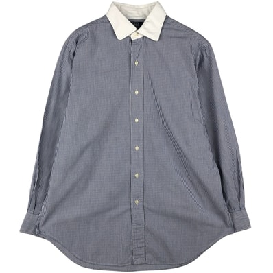 古着 ラルフローレン Ralph Lauren POLO by Ralph Lauren PHILIP ストライプ柄 クレリックシャツ メンズL相当/eaa606768