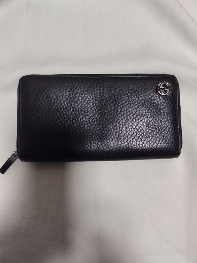 GUCCI Interlocking G Zip Around Wallet "Black"