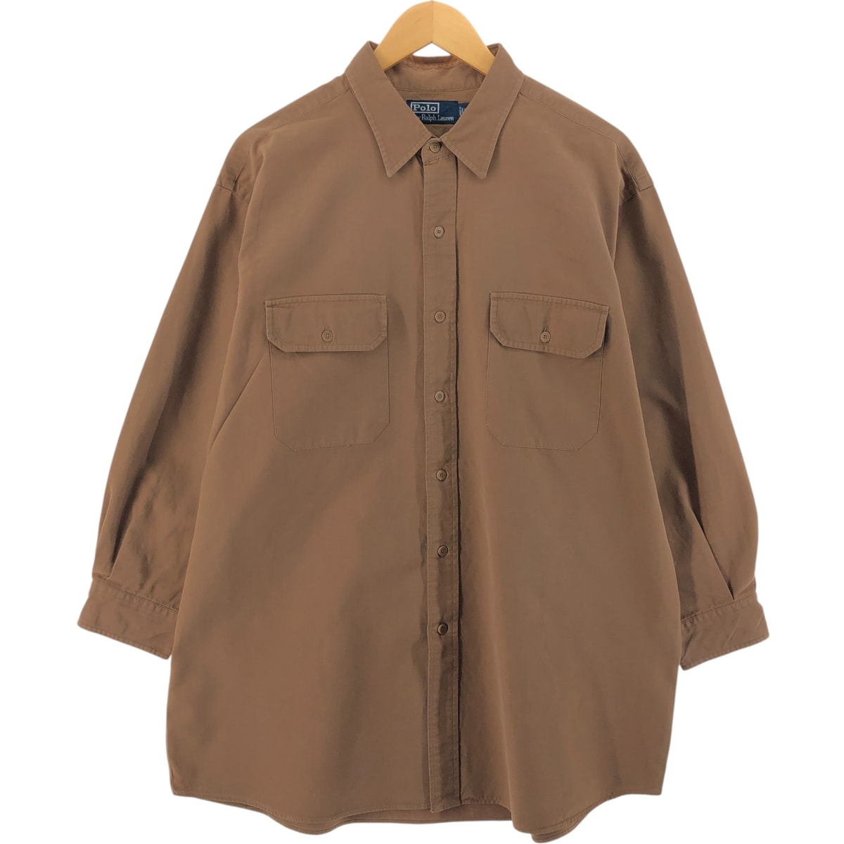 古着 ラルフローレン Ralph Lauren POLO by Ralph Lauren 長袖 コットンシャツ メンズXL相当/eaa526289