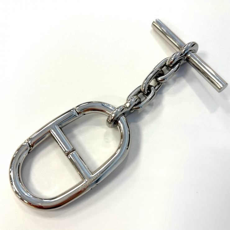 エルメス HERMES キーリング シェーヌダンクル シルバー ロジウム チャーム 【鑑定済み】正規品