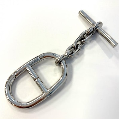 エルメス HERMES キーリング シェーヌダンクル シルバー ロジウム チャーム 【鑑定済み】正規品