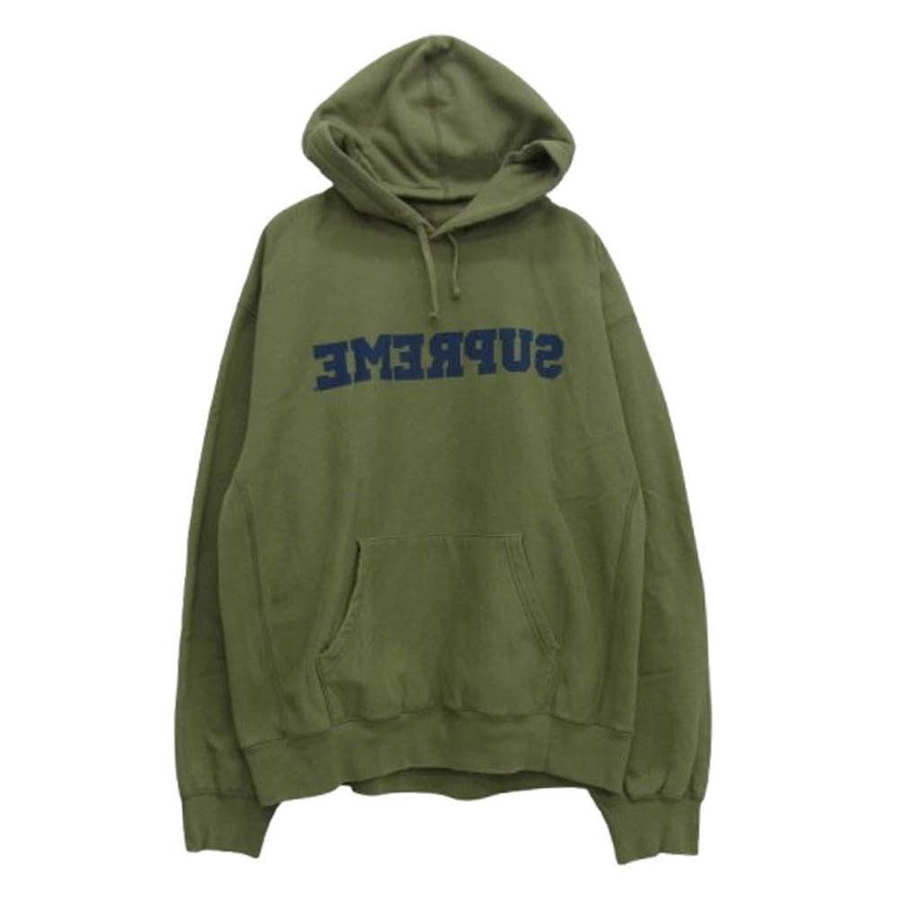 Supreme シュプリーム パーカー 25SS Reverse Hooded Sweatshirt リバースフーデッドスウェットシャツ プルオーバーパーカー カーキ系 M【中古】