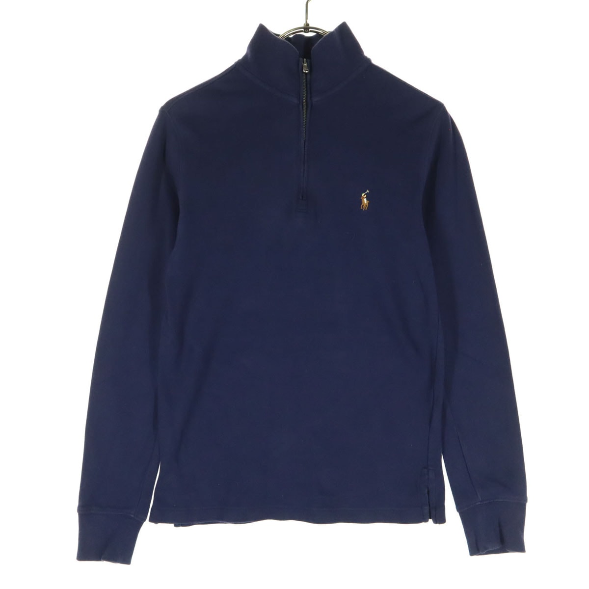 POLO RALPH LAUREN ポロラルフローレン ワンポイントロゴ 長袖 ハーフジップ Tシャツ M ネイビー ロンT