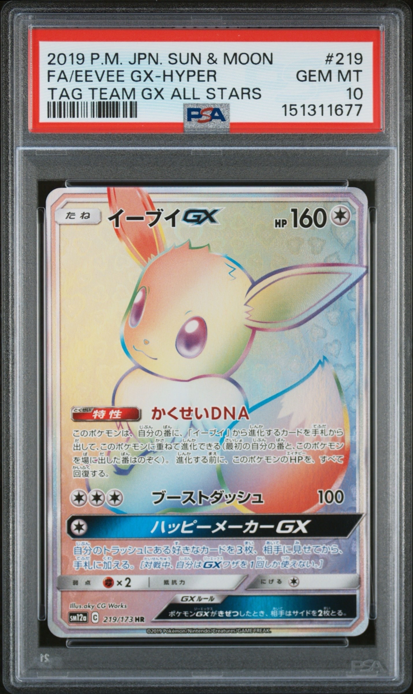 イーブイGX HR[SM12a 219/173](ハイクラスパック「TAG TEAM GX タッグ