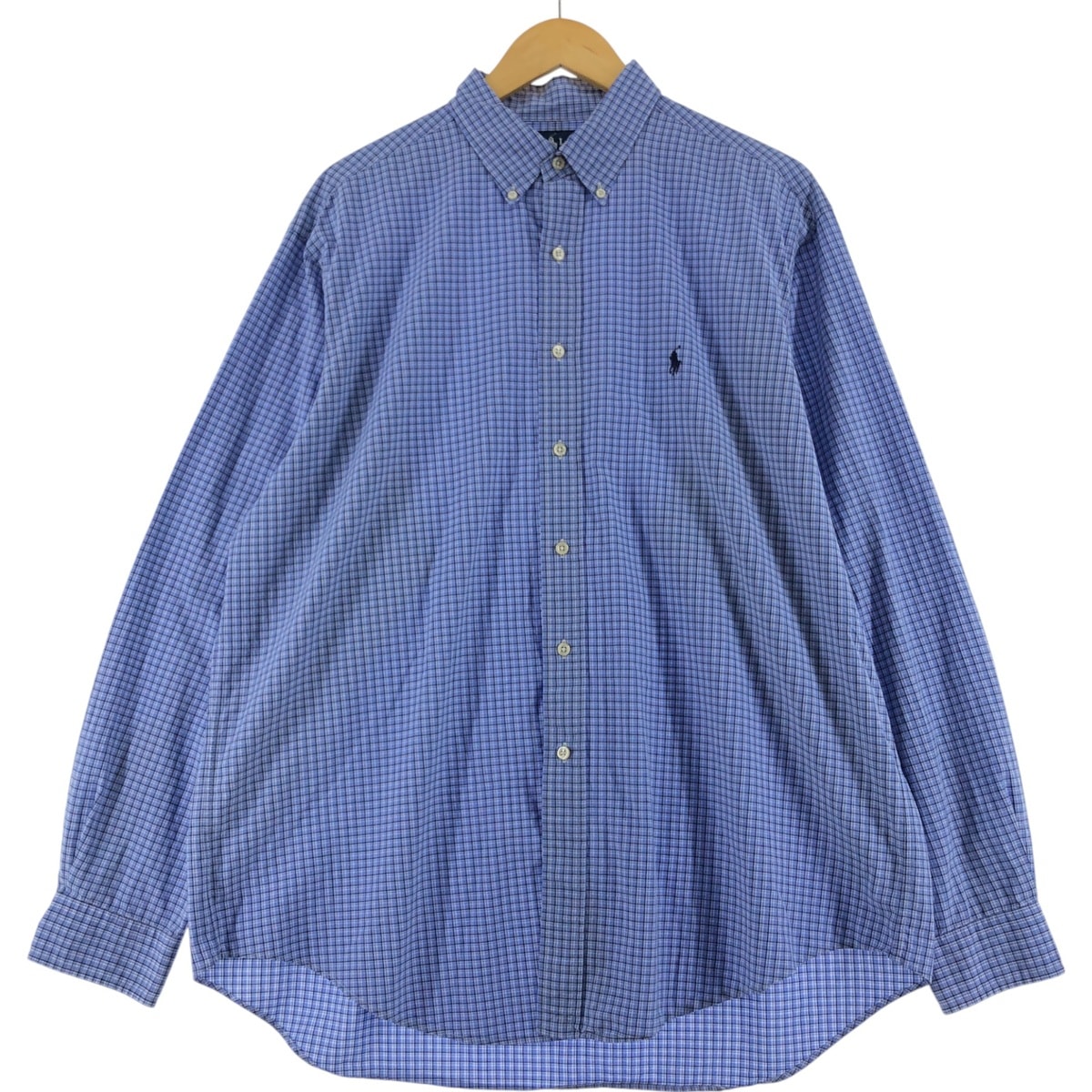古着 ラルフローレン Ralph Lauren YARMOUTH 長袖 ボタンダウンチェックシャツ メンズXL相当/eaa523750
