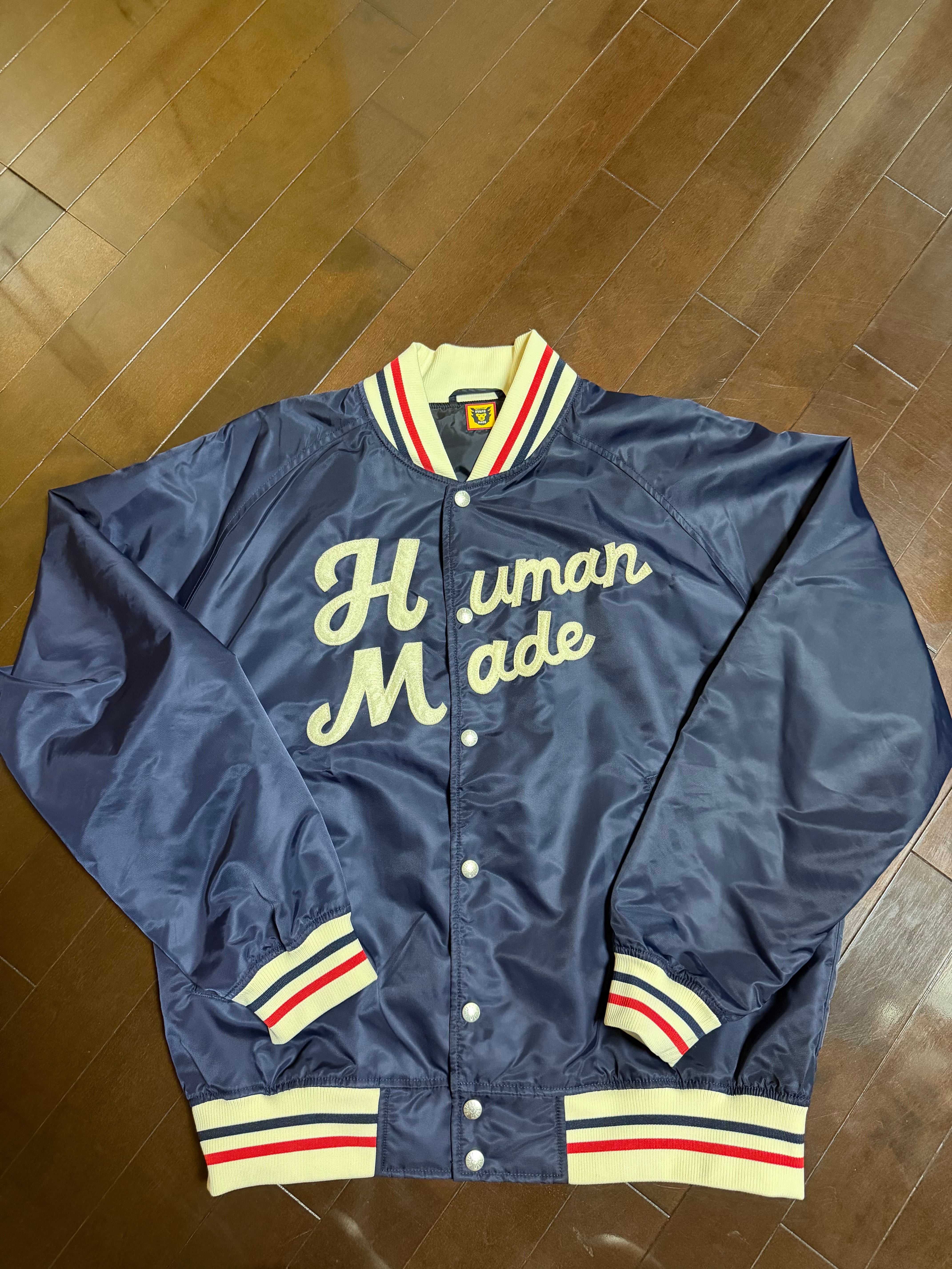 HUMAN MADE Nylon Stadium Jacket "Navy"
