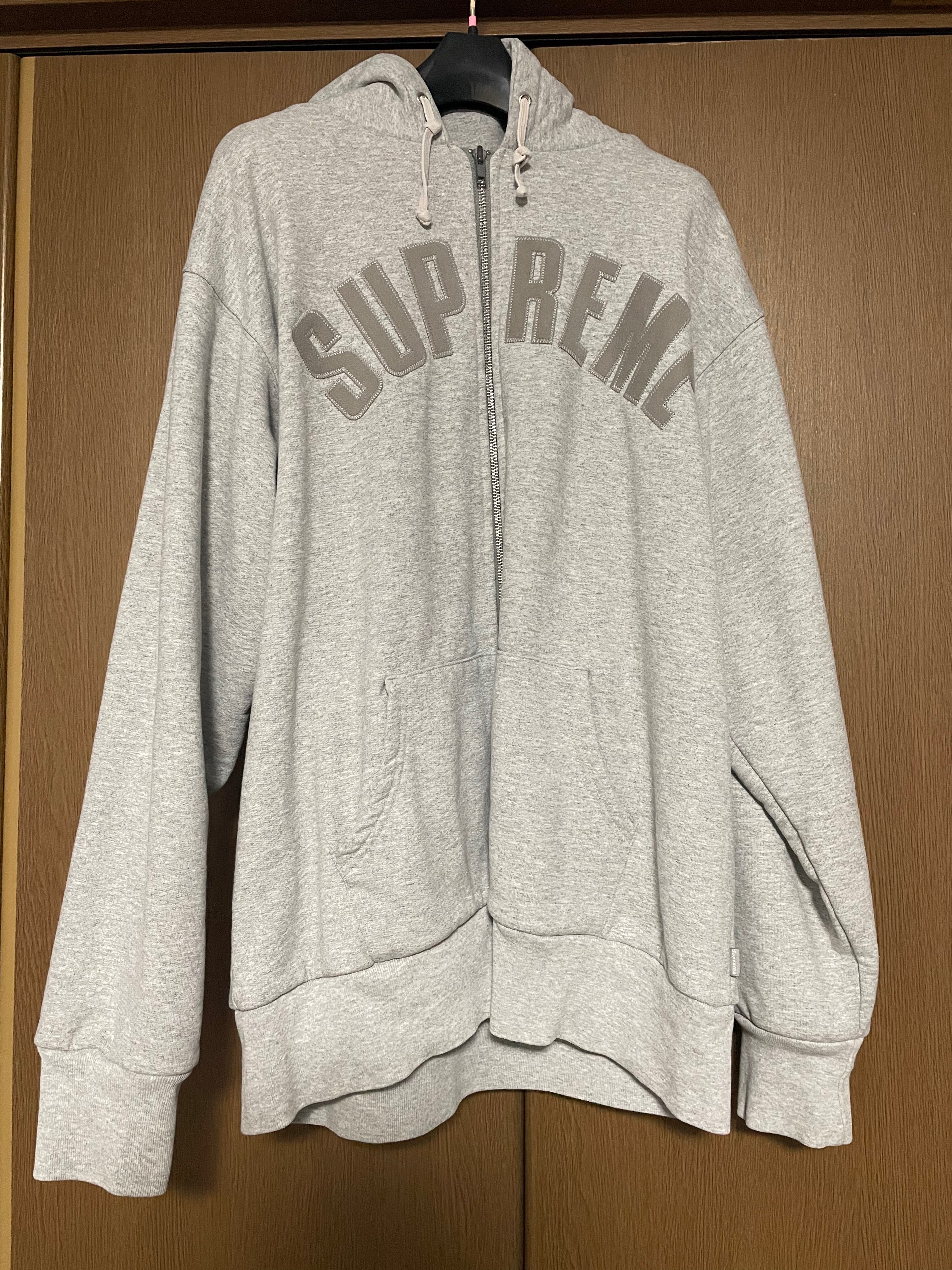 supreme アーチロゴ フルジップパーカー サーマル地