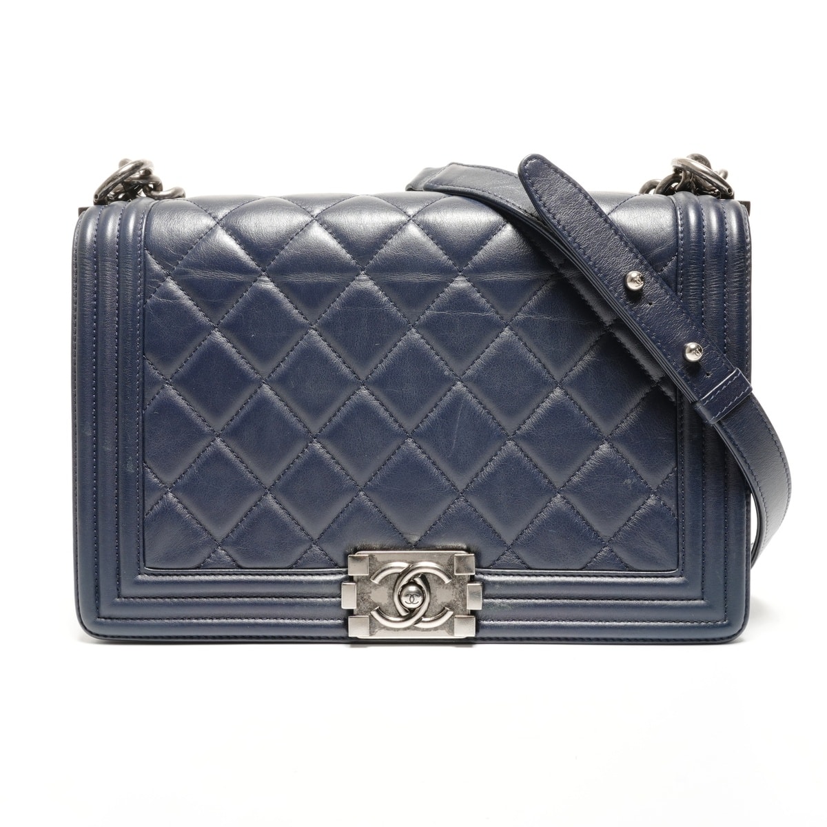 シャネル CHANEL 19番台 ボーイシャネル ラムスキン ショルダーバッグ【中古】