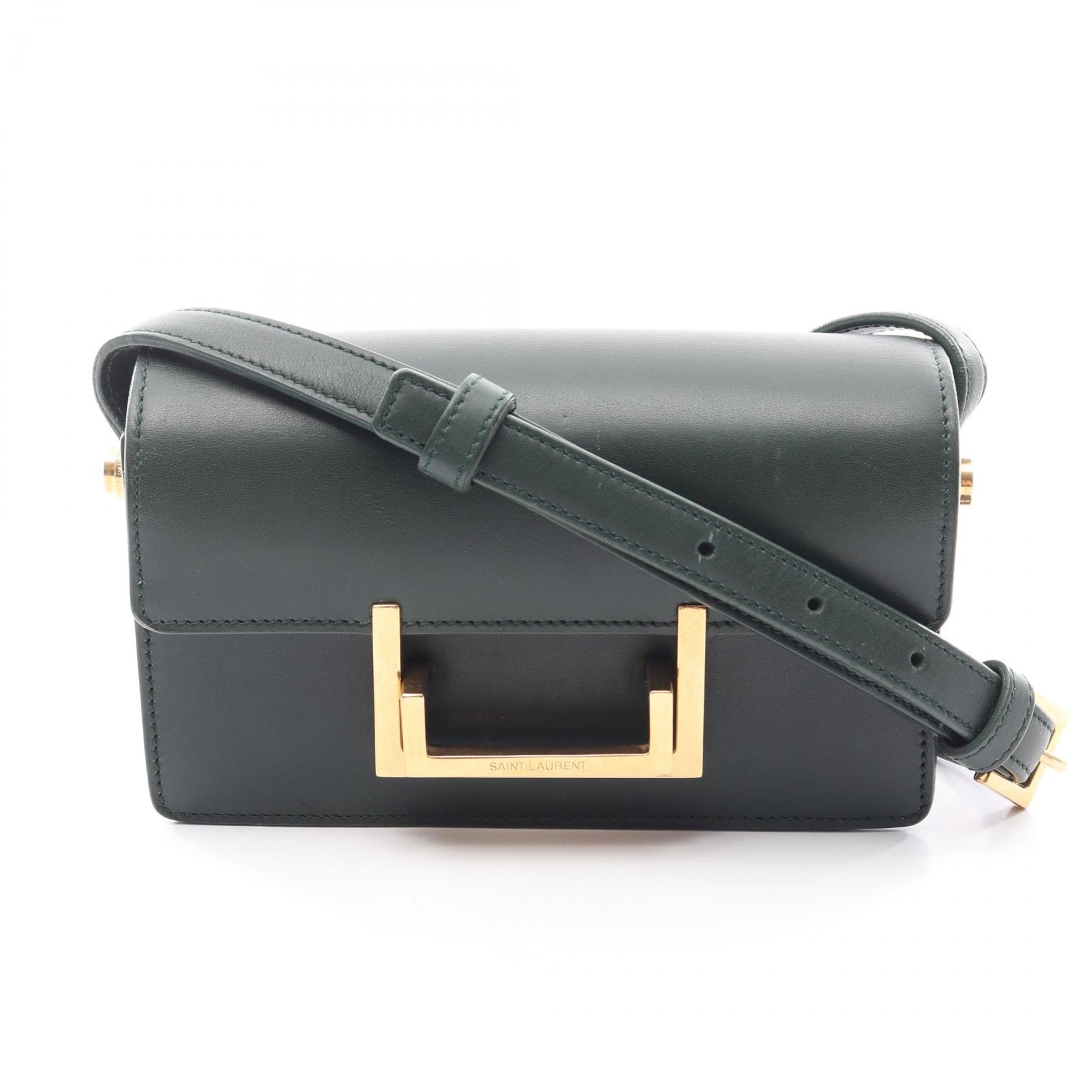 サンローランパリ SAINT LAURENT PARIS クラシック ルル ショルダーバッグ バッグ レザー レディース グリーン系 318249 【中古】