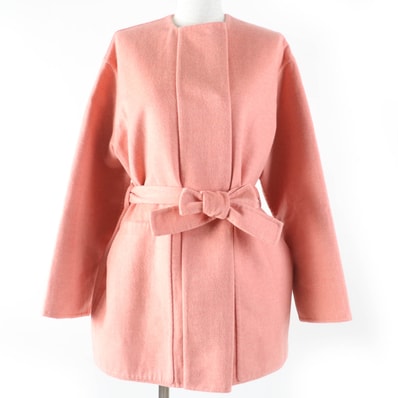 極美品 エルメス
コート コーラルオレンジ レディース 36 2H0122DB