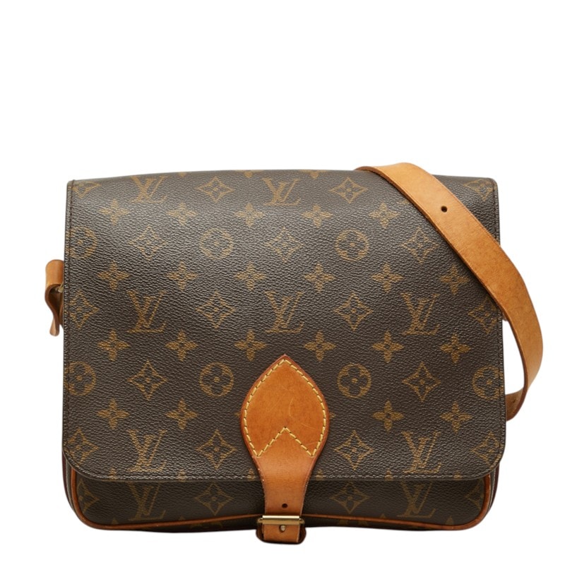 ルイ ヴィトン モノグラム カルトシエールGM 斜め掛け ショルダーバッグ M51252 ブラウン PVC レザー レディース LOUIS VUITTON 中古
